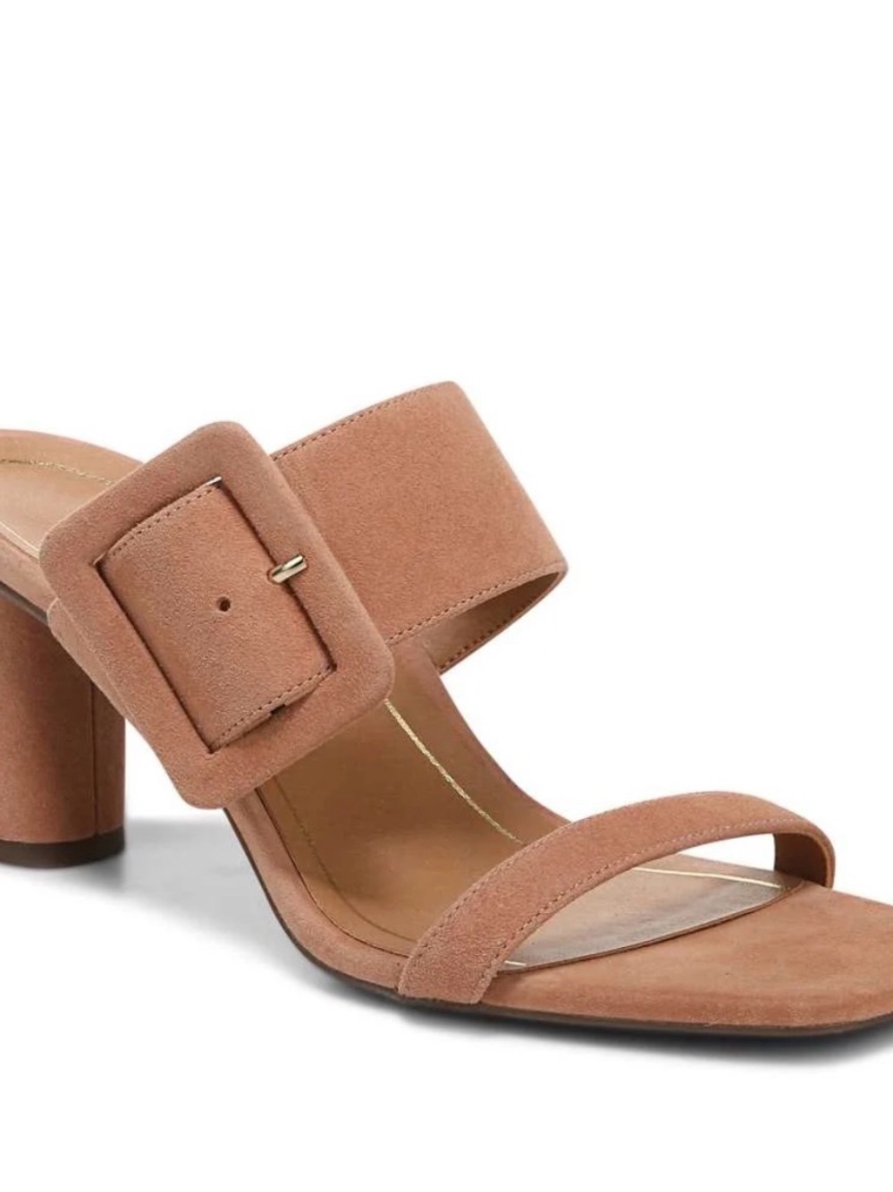 Vionic Brookell Suede Sandal in Macaroon